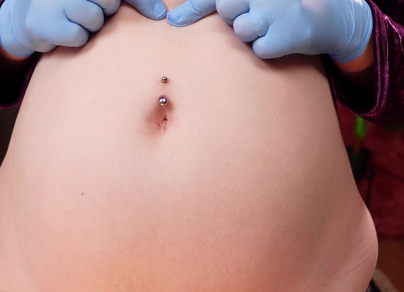 Massage Of My Stomach And Playing With My Tummy, Poking Navel