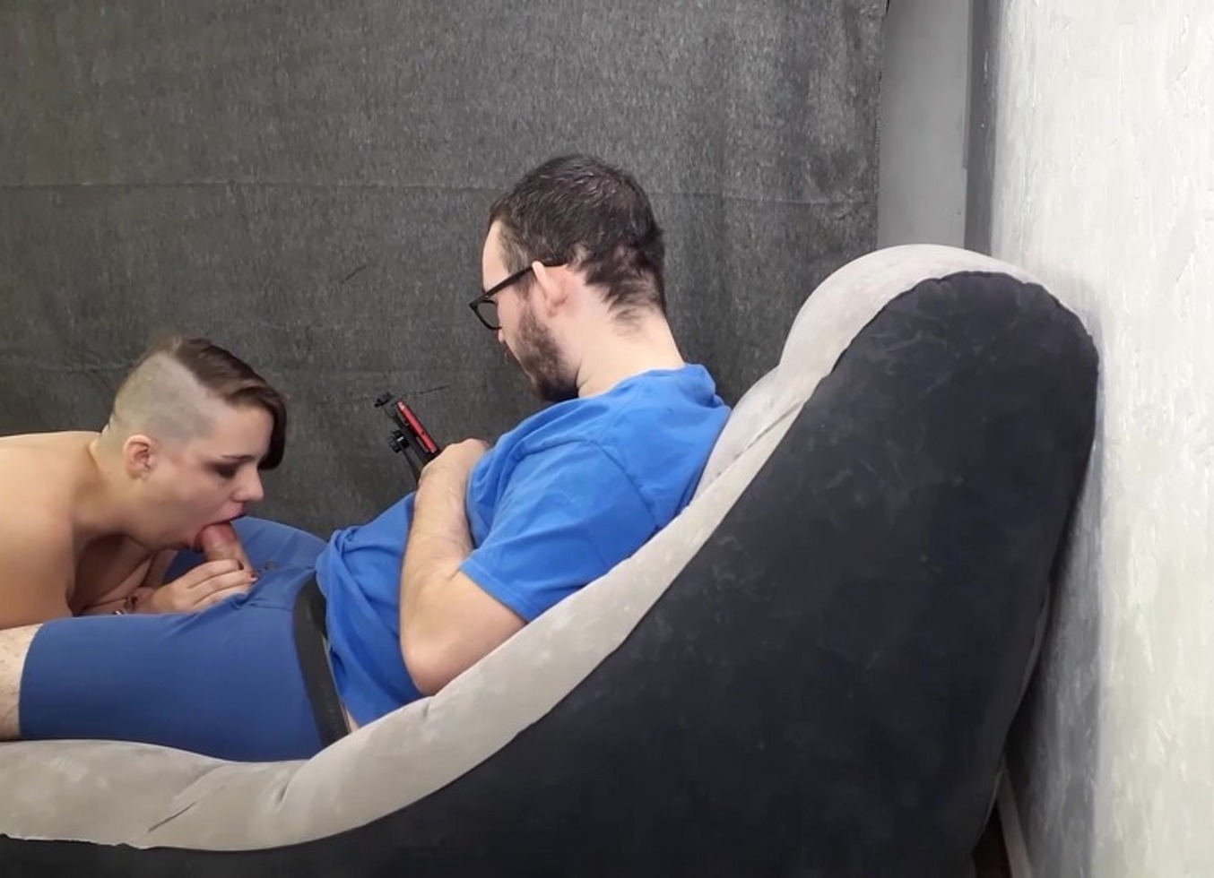 Pregnant Goth BBW - Submissive Kitten - Part 2 - Side Angle