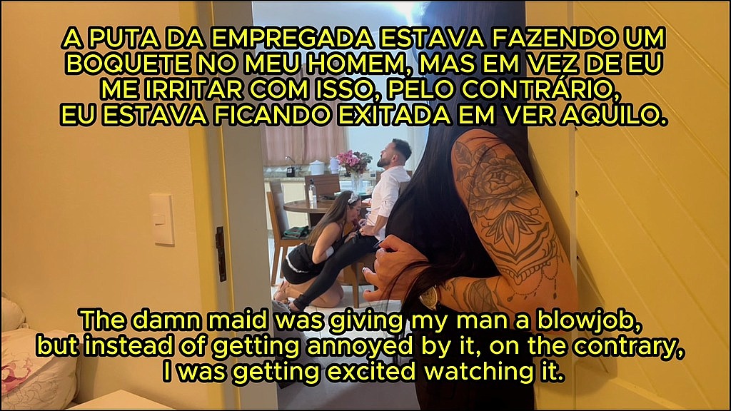 esposa pega no flagra marido fodendo a empregada , e fica assistindo com tesao e depois entra na putaria , fazendo um menage feminino (Heloisa Hotwife, LuanGiordano, Tatimorenaa) esposa pega no flagra marido fodendo a empregada , e fica assistindo com tesao e depois entra na putaria , fazendo um menage feminino (Heloisa Hotwife, LuanGiordano, Tatimorenaa)