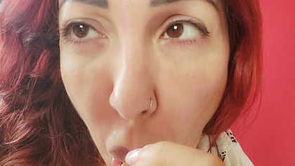 Lavinia della love fa la blasfema e ti da ordini con bestemmie- real blasphemous redhead