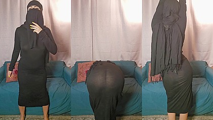 Shaking And Bending Over Mia Niqab
