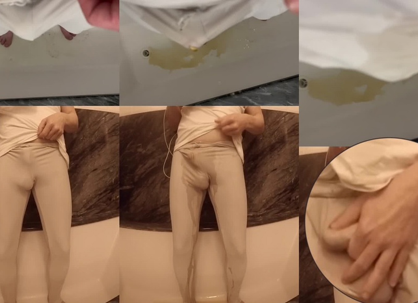 I Couldn't Hold It - Wetting Myself In Gym Outfit - Front View And POV