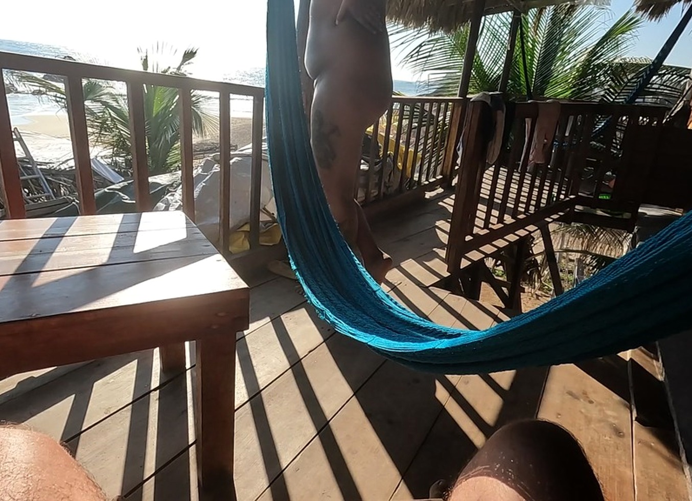 A Nice Blowjob On The Terrace Overlooking The Beach