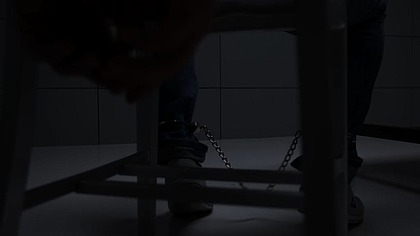 the interrogator: busty cop sucks her prisoner (Antonio, Mea Melone)