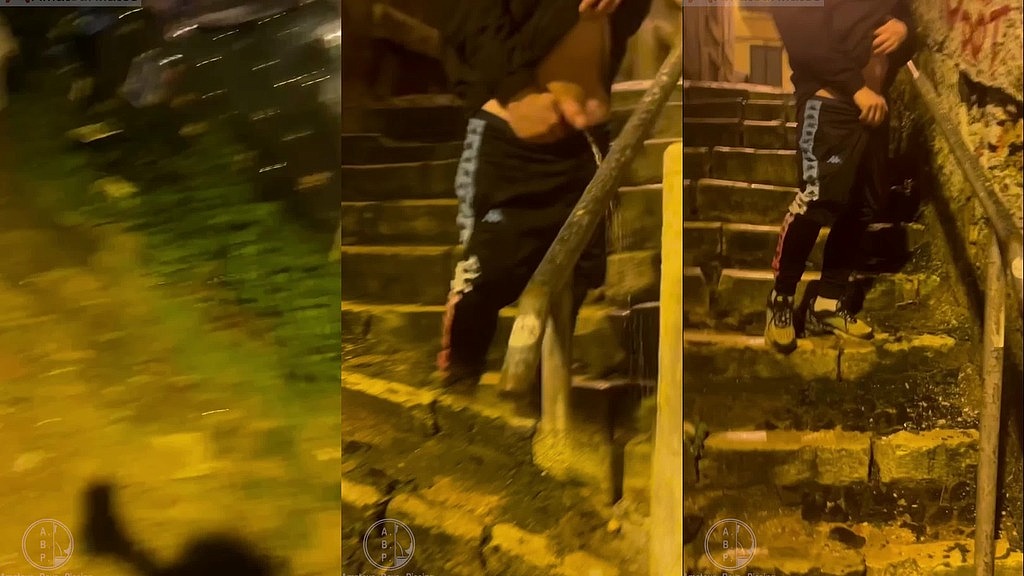 amateur boy catches his friend pissing in the street and touches his cock (Biflatmate, Shyflatmate) amateur boy catches his friend pissing in the street and touches his cock (Biflatmate, Shyflatmate)