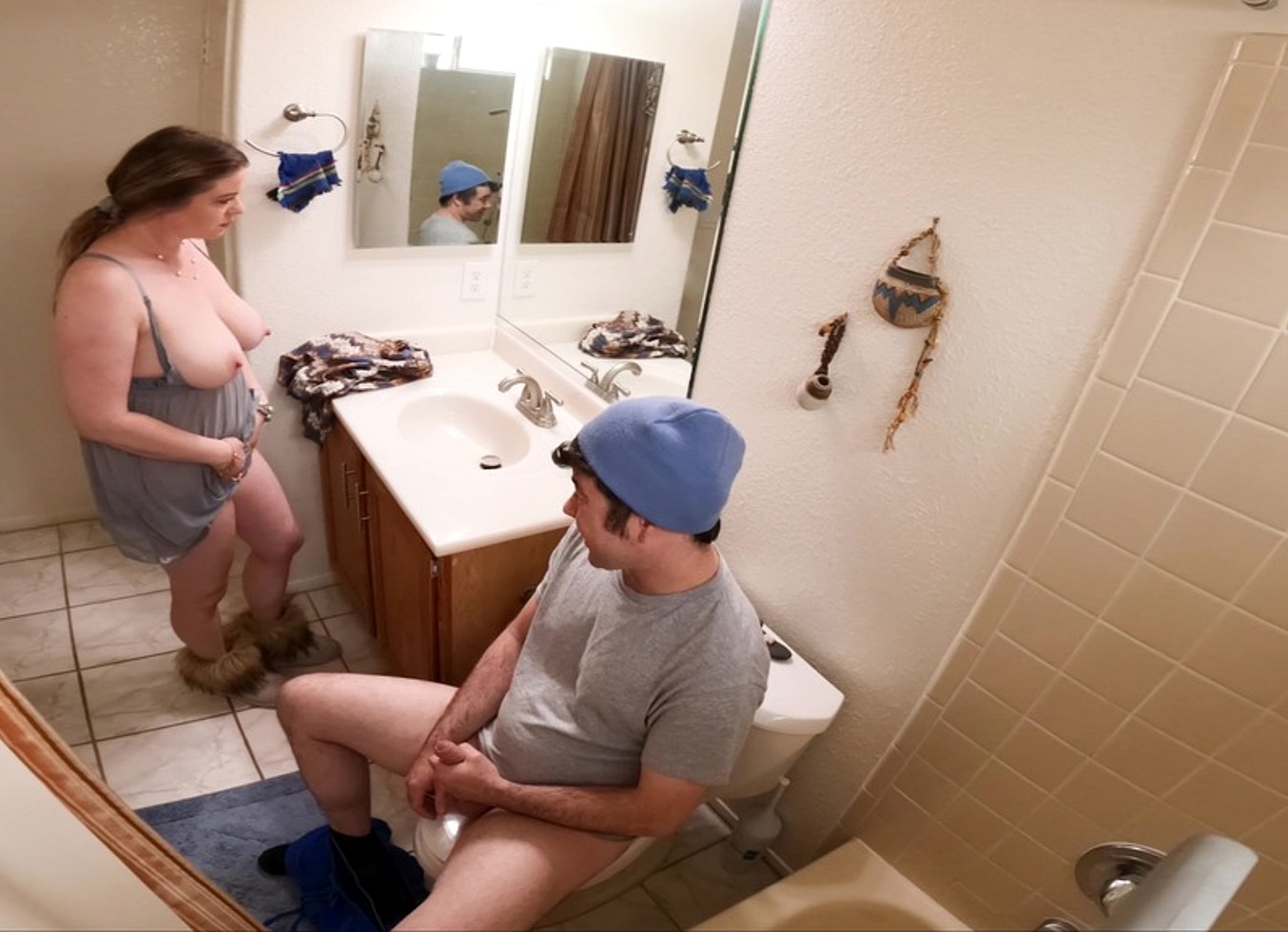 Stepmom Catches Her Stepson Masturbating and Joins In!