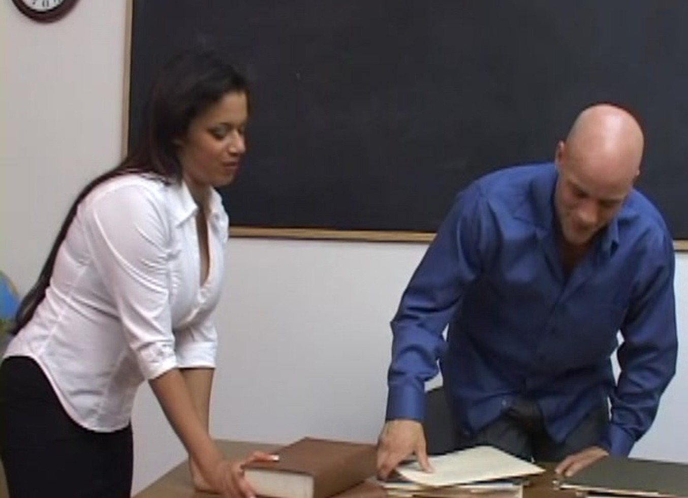 Horny Secretary Alexis Gets Fucked On The Office Desk In Her Black Pantyhose