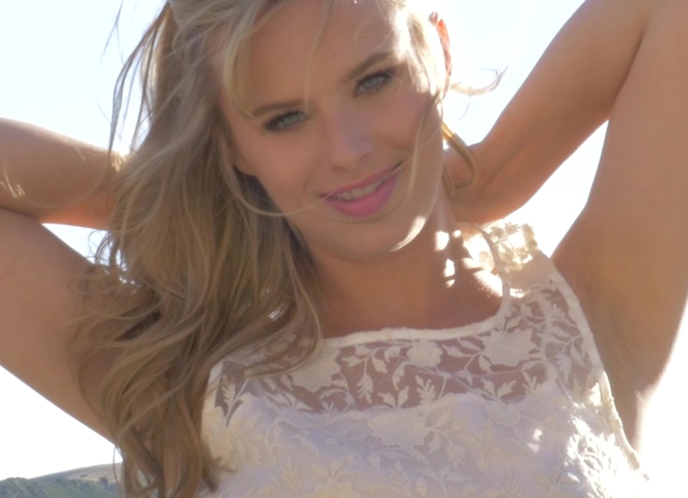 Preview - Blonde Model Jillian Jansen Posing Outside on a Sunny Day From Summer Breeze 4K