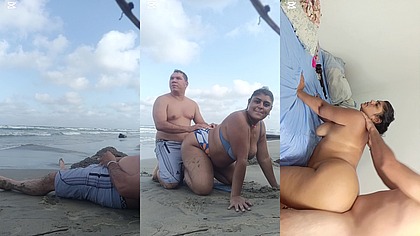 Desconocida en la playa me chupa la verga y la llevo a la habitacion para rollarla y dejar su concha llena de leche
