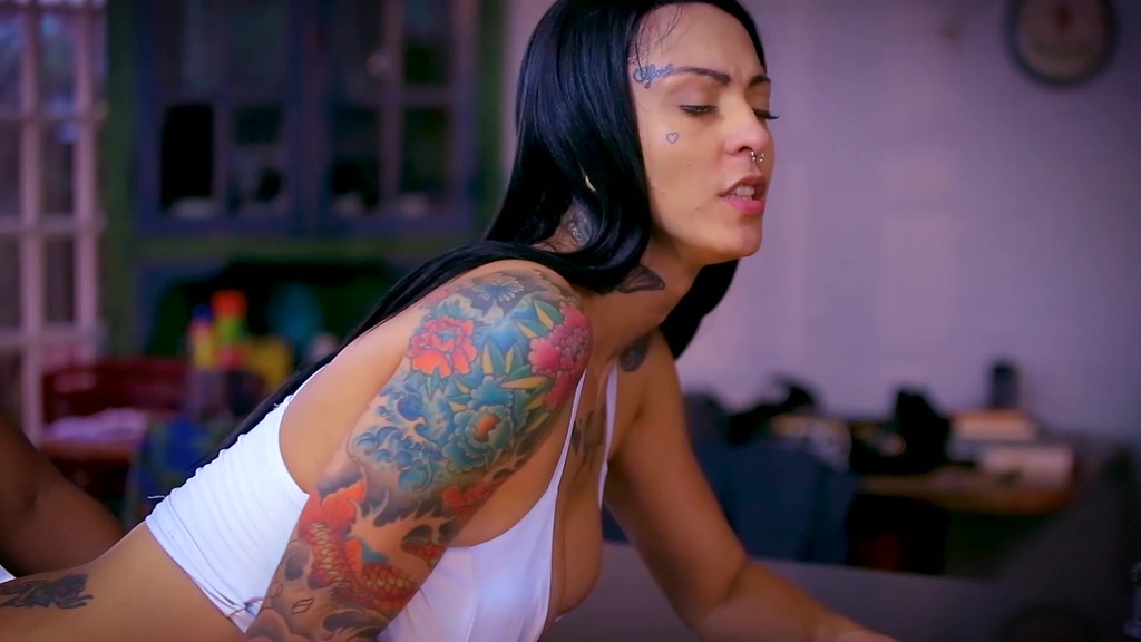 meek cuckold fucks wife in the kitchen