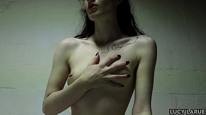 “Moody Tit Tease with Dark Hair and Nails”