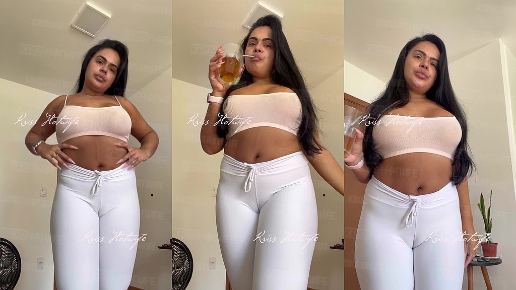 kriss vestida em legging branca bem marcada (Kriss hotwife) kriss vestida em legging branca bem marcada (Kriss hotwife)