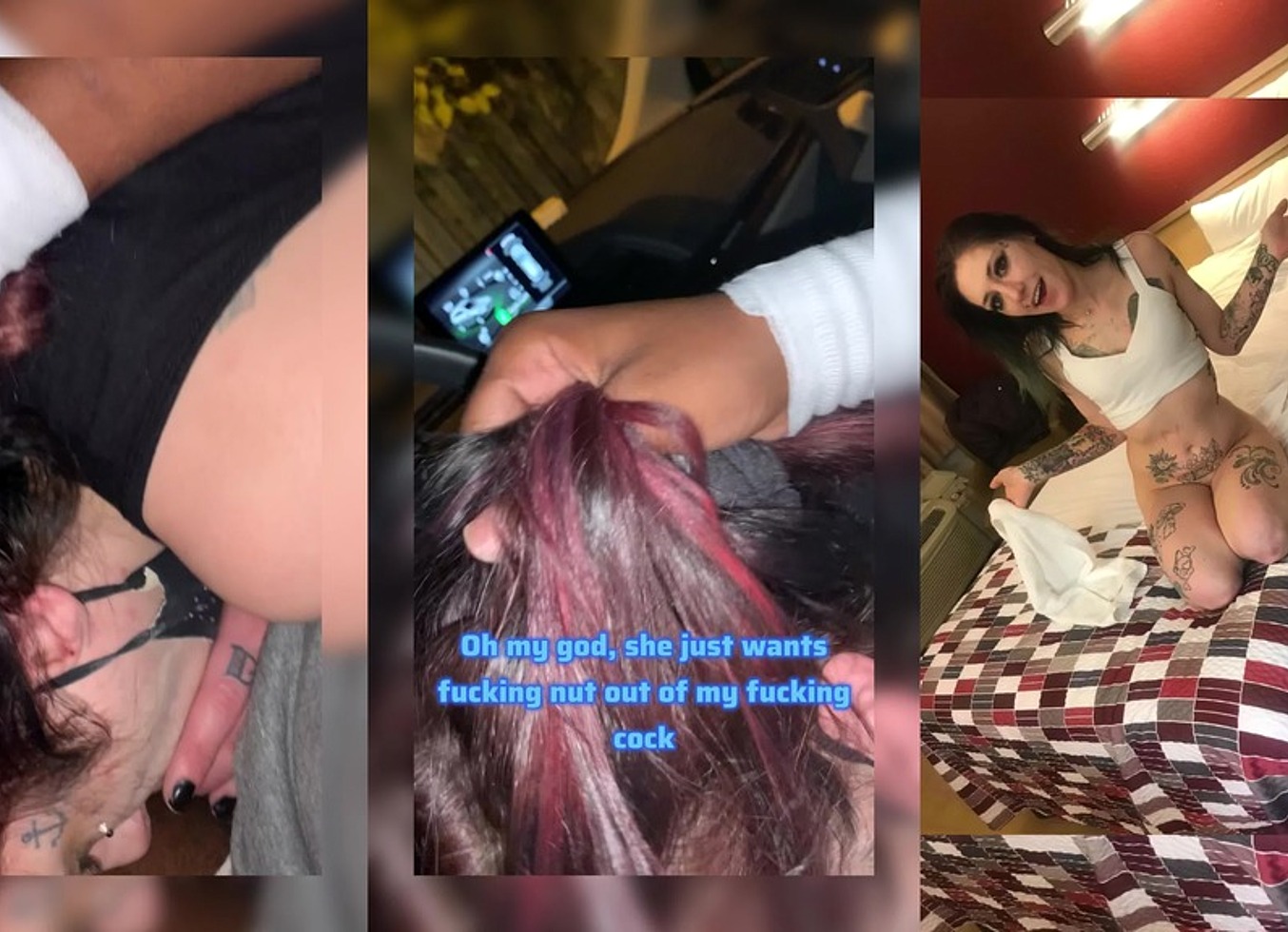 Tatted Emo Girl Sucks Down Dick