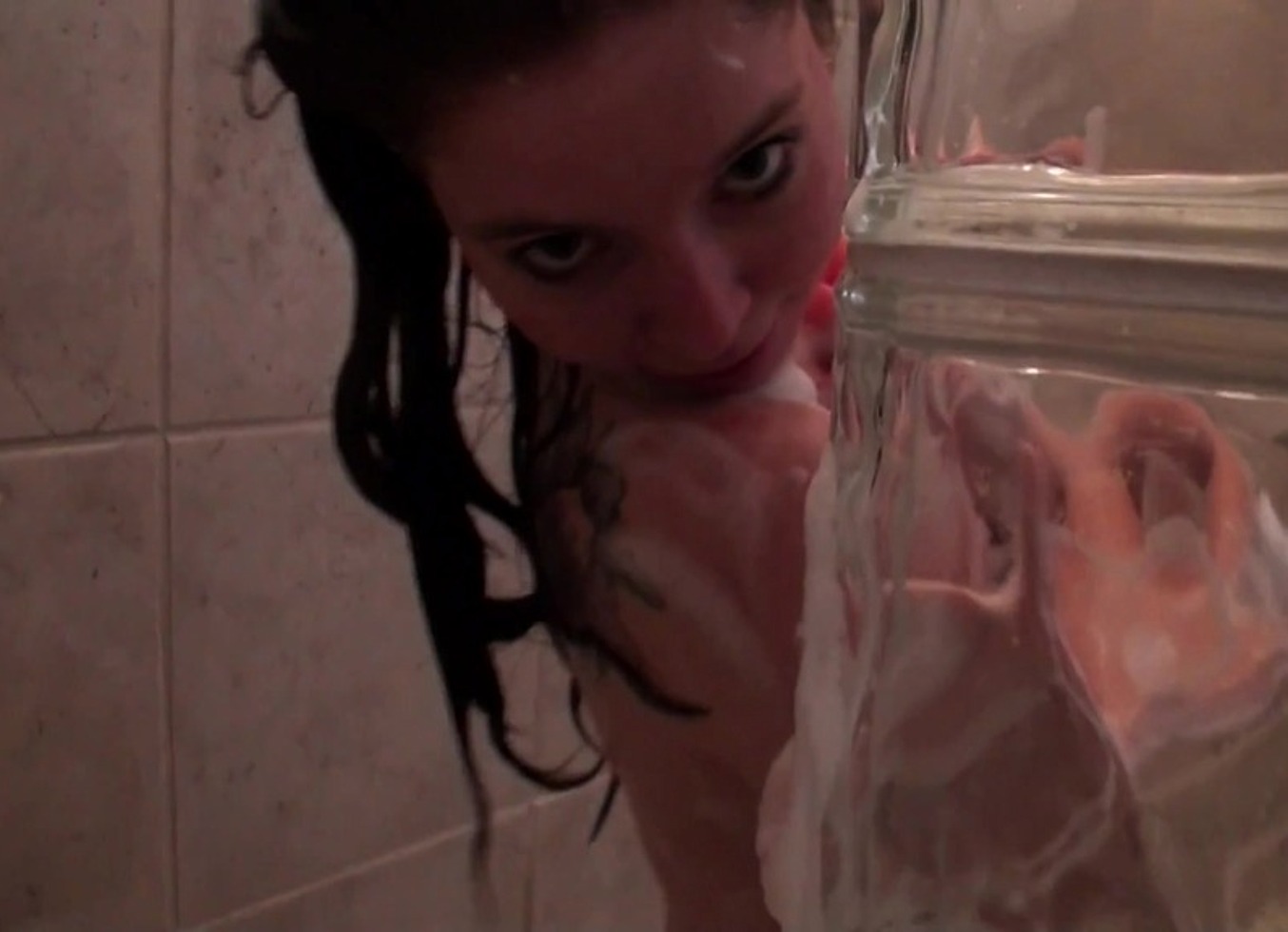 Stacey Saran Pulls Her Panties Aside To Fuck A Masked Stranger