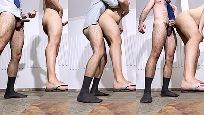 After Work Fucking His Ass in Suit and Tie