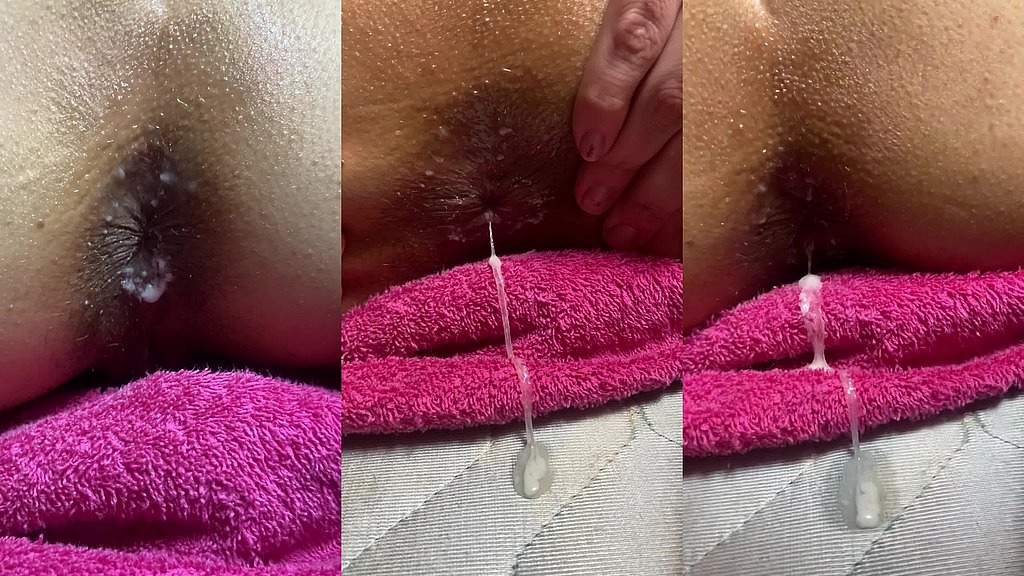 squirt con sborrata anale: primo piano del buco del culo (Swengs) anal creampie squirt :p asshole close up (Swengs)