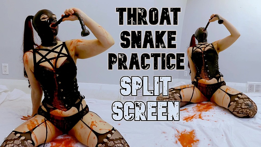 throat snake practice - split screen (Serena Moonshine, Leo Moonshine) throat snake practice - split screen (Serena Moonshine, Leo Moonshine)