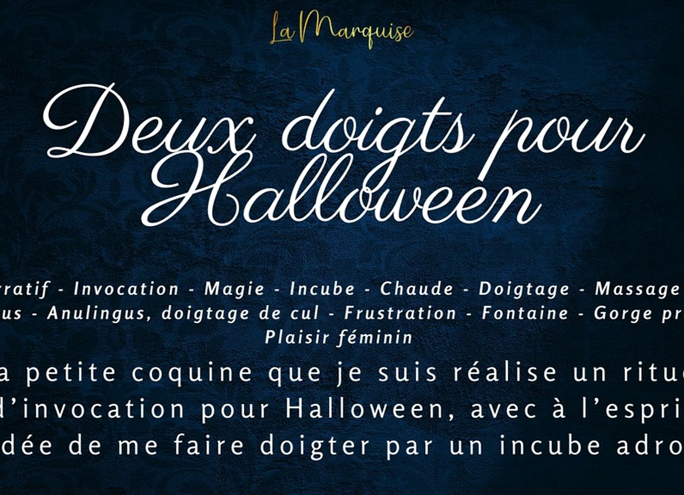 Deux Doigts Pour Halloween - French Audio Porn Fingering Magic