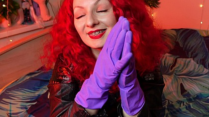 hot ASMR in rubber gloves