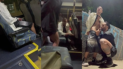 PUTARIA DENTRO DO ONIBUS, TERMINOU NA QUADRA DA RUA.