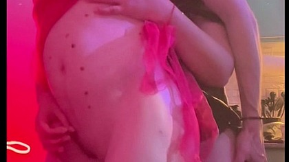 Trans Girlfriend Fucks Sexy Neighbor's Mouth, Anal Masturbation