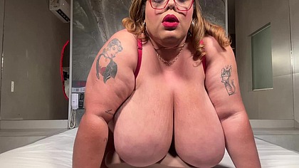 Angel BBW The big belly cock rider is back for more