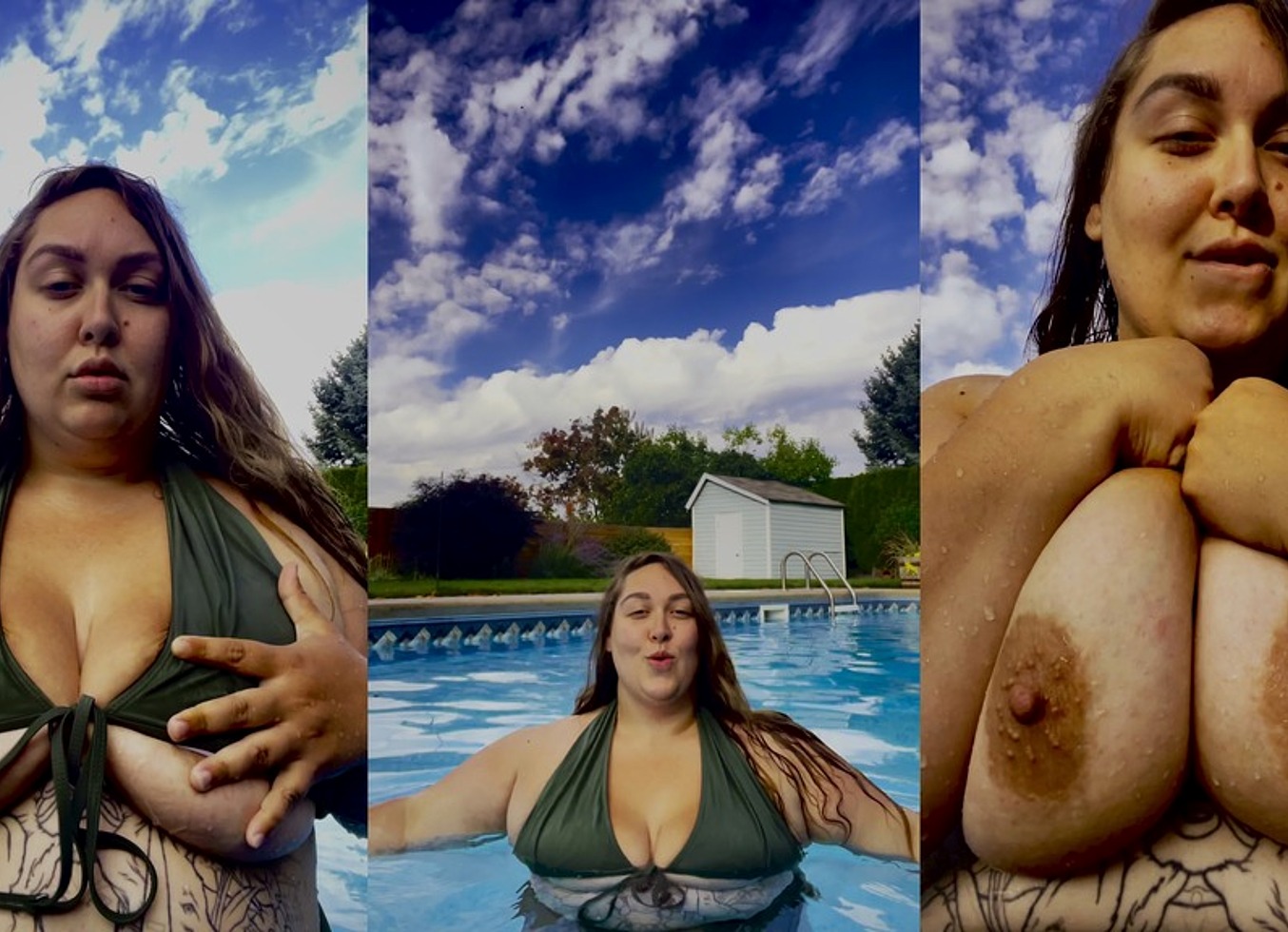 Swimming Flashing And Teasing
