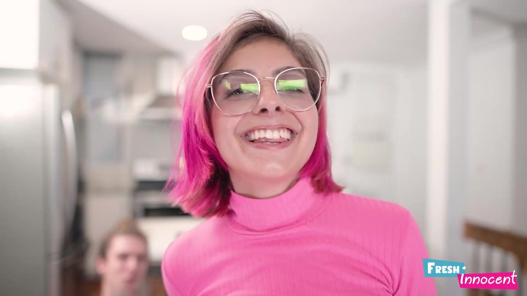 fresh and innocent - a emo babe is badly getting her mouth fucked by her stepbro.