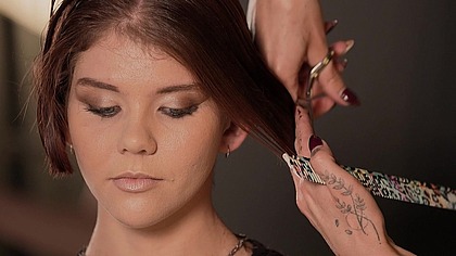 Nikita gets a surprising new look - shaved smooth (STEP 2)