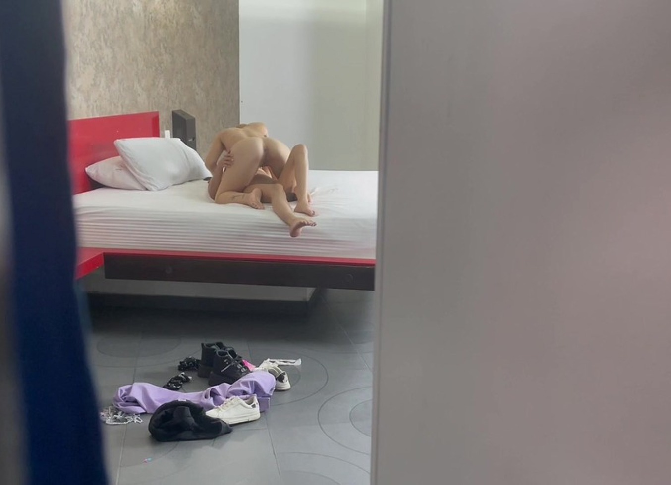 Horny Lesbians Caught Fucking In A Motel - Allison Sweet