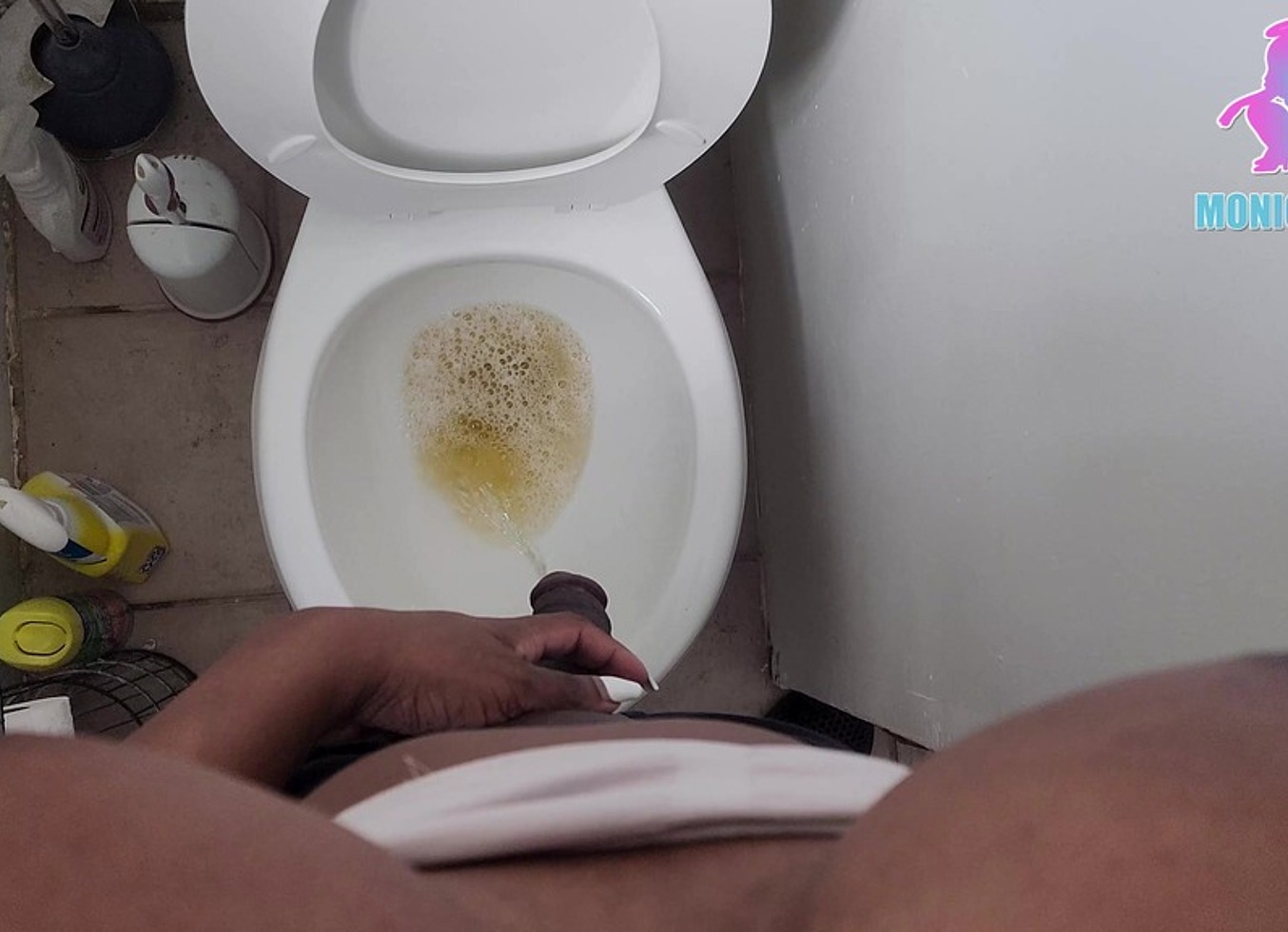 Flopping My Big Dick And Tits Out For A Nice Piss