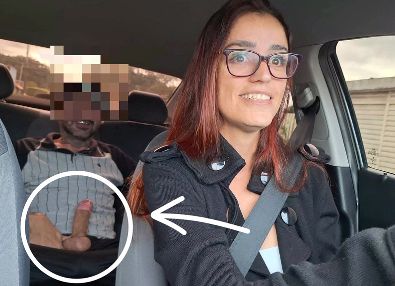 Mulher Motorista De Aplicativo Pega Passageiro Se Masturbando Por Tras!