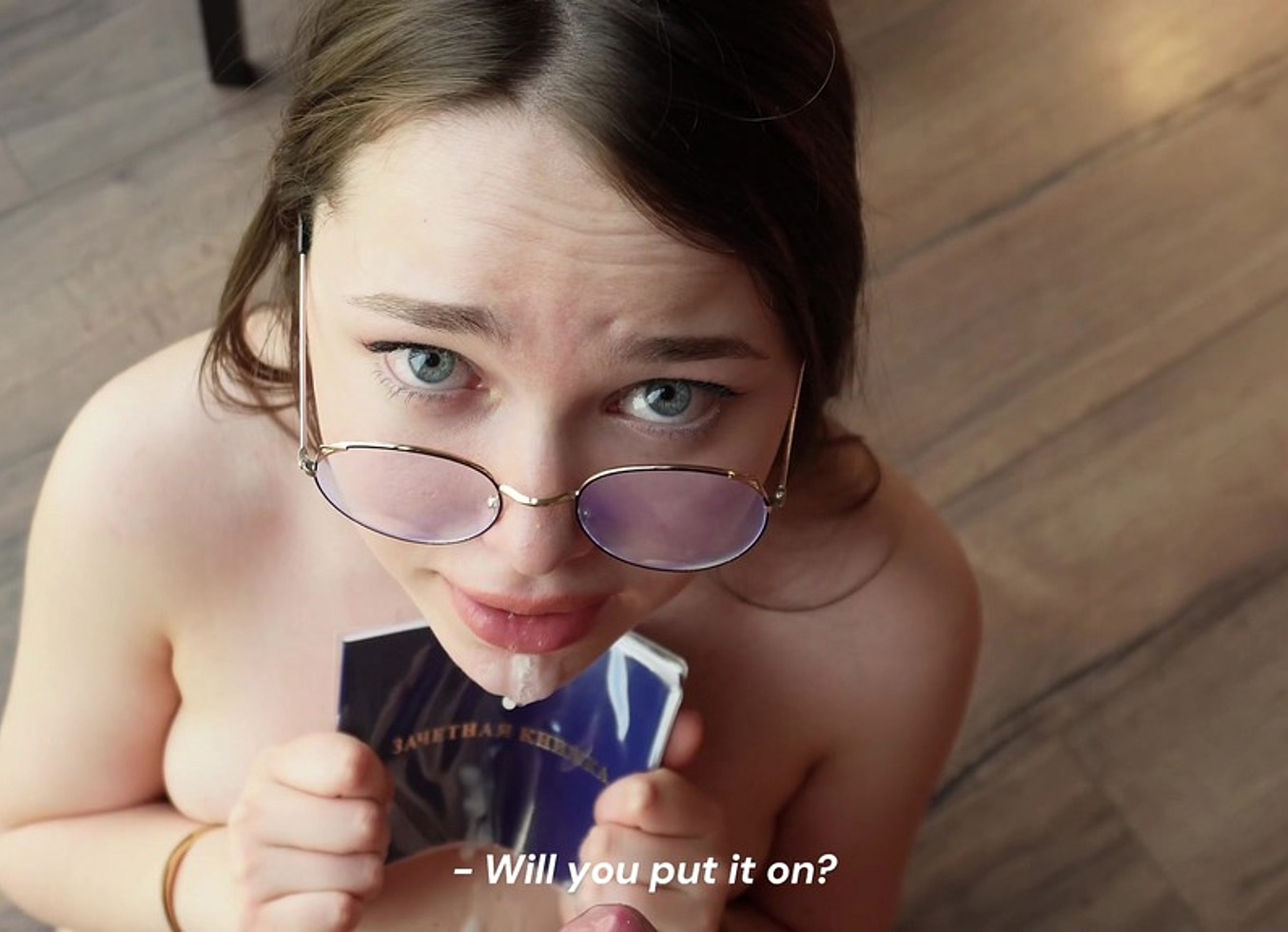 An Adult Professor Fucked A Young Student For Credit. The Student Doesn't Mind Giving Herself