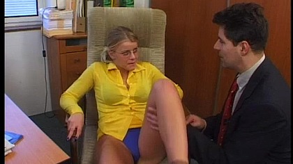 Secretary Lea Fucks Her Boss and Makes Him Cum