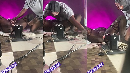 cockold dude chose machine fuck over his cock