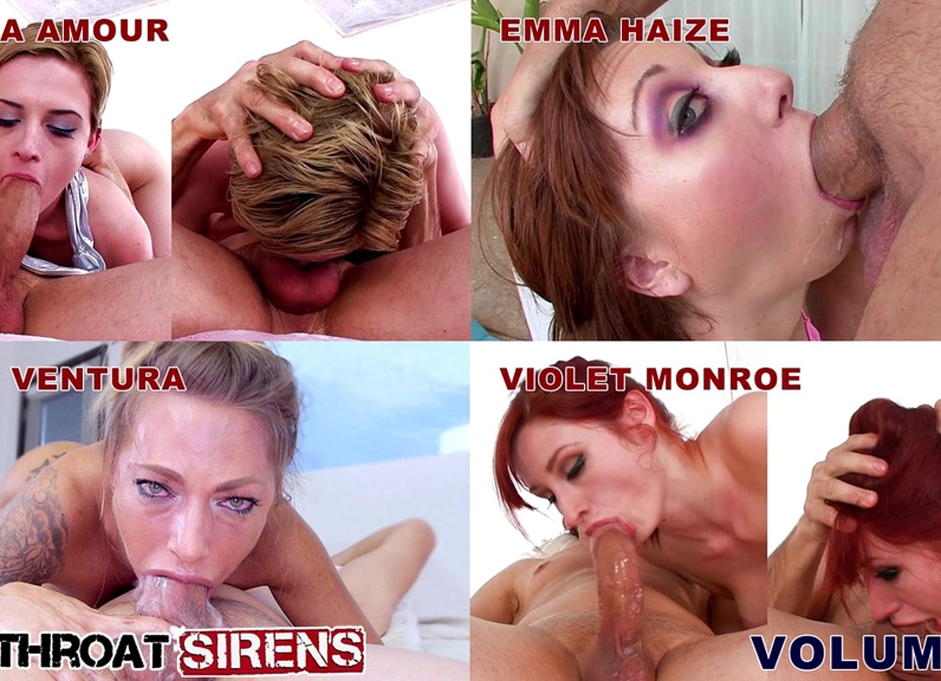 Deepthroat Sirens Compilation - Vol 28 - Deepthroat & Cum Swallow Blowjobs Full Scenes Featuring Annika Amour, Emma Haize, Juelz Venture, Violet Monroe