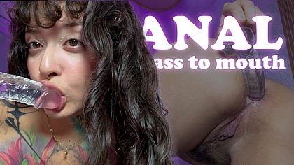 The girl with two tongues and a dirty mouth loves ass to mouth