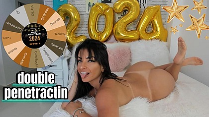 WHEEL OF SEX JERK OFF GAME Hot latina teasing DOUBLE PENETRATION BBC ANAL CREAMPIE CUM ON BOOBS