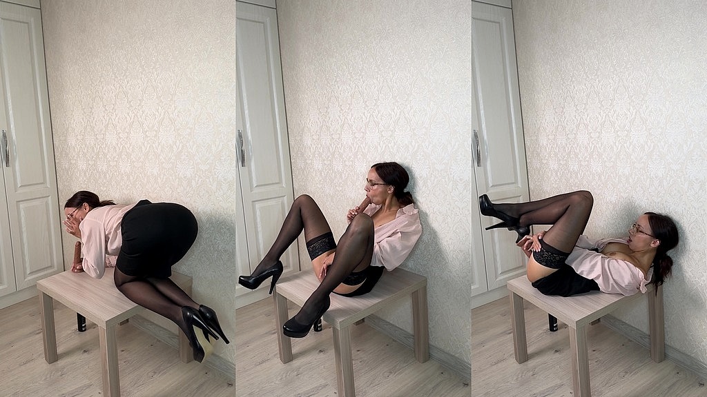 спостерігаючи, як збуджена вчителька готується до роботи (Пантера Ніка) watching the horny teacher prepare to work (Pantera Nika)