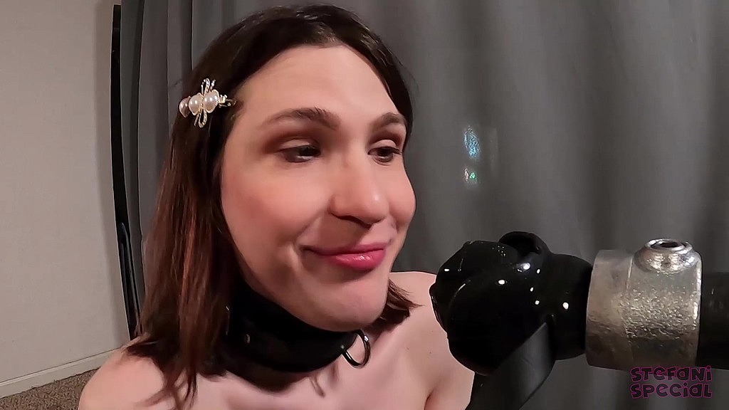dispositivo con bocca piena, bondage, sottomesso, tgirl, collare shock, dolore, troia, allenamento (Dart Tech, Stefani Special) full mouth gag device bondage submissive tgirl shock collar pain slut training (Dart Tech, Stefani Special)