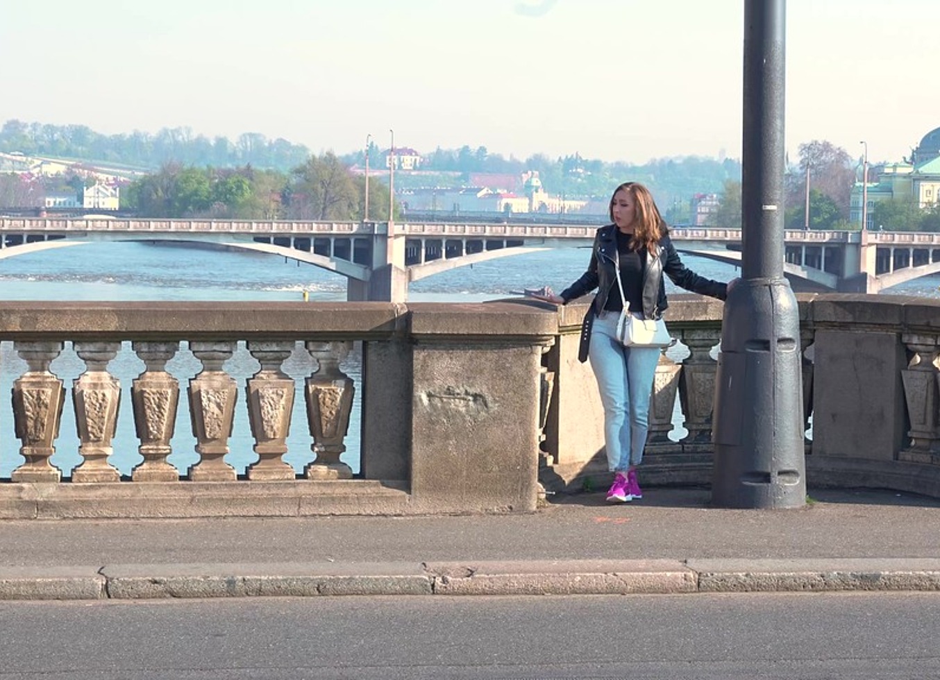 Wetting in Her Jeans on the Bridge
