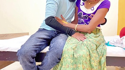 Indian Desi Bhabhi's lover came to her house, then Bhabhi got the lover to fuck her, Hindi audio kitchen sex
