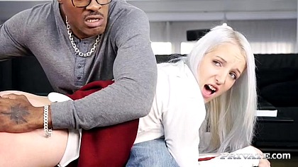 Naughty School Girl Liz Rainbow Gets Some Interracial Ass Play