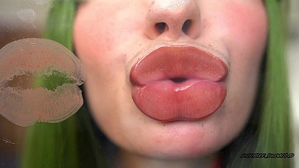 Cute elf girl kisses you with plump sweety lips