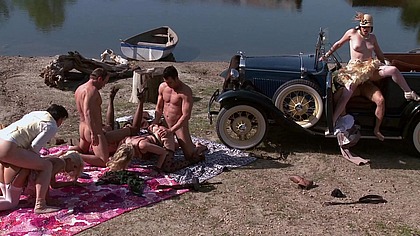 Bobbi Starr, Dylan Ryder, Julia Ann And Natasha Marley Outdoor Orgy