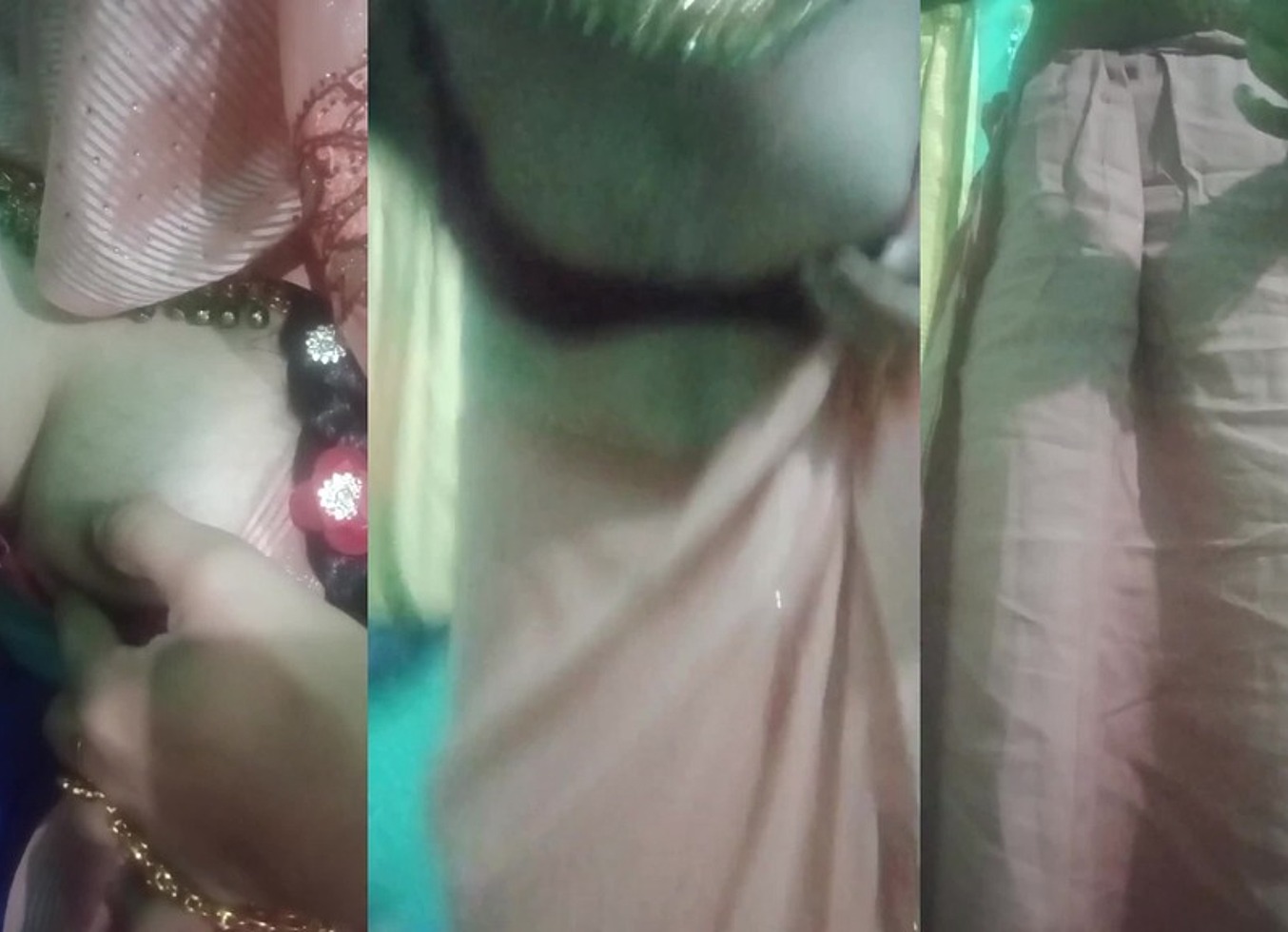 Indian Trans Woman Gaurisissy Pressing And Milking Her Boobs In Pink Saree