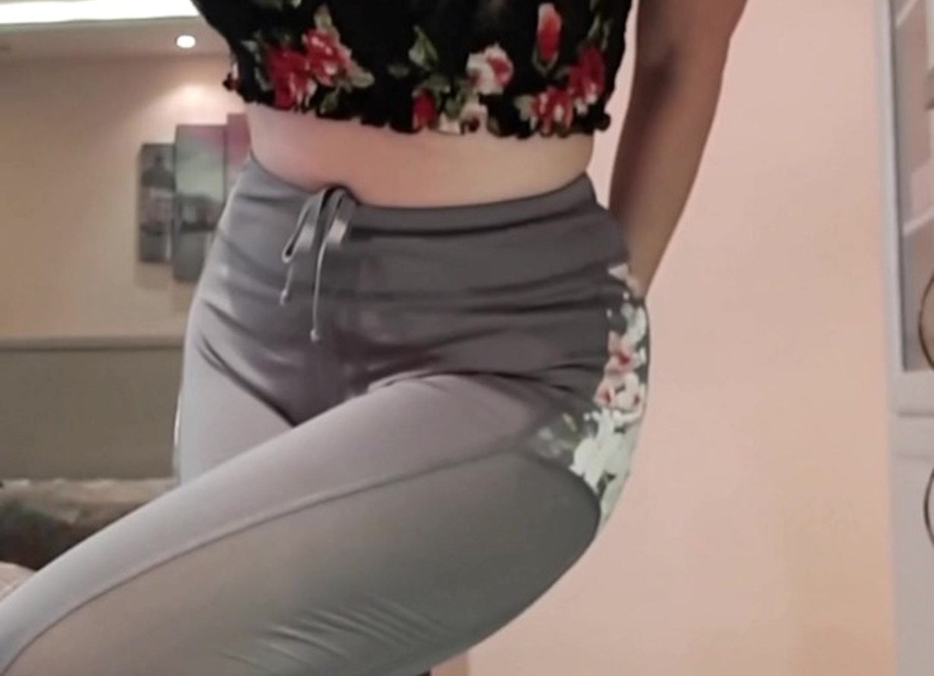 Shaking Legs Embarrassed When Peeing My Yoga Pants And Panties