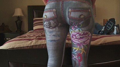 Blonde Krissy Lynn spreads her legs and masturbates until her man shows up to fuck her!...