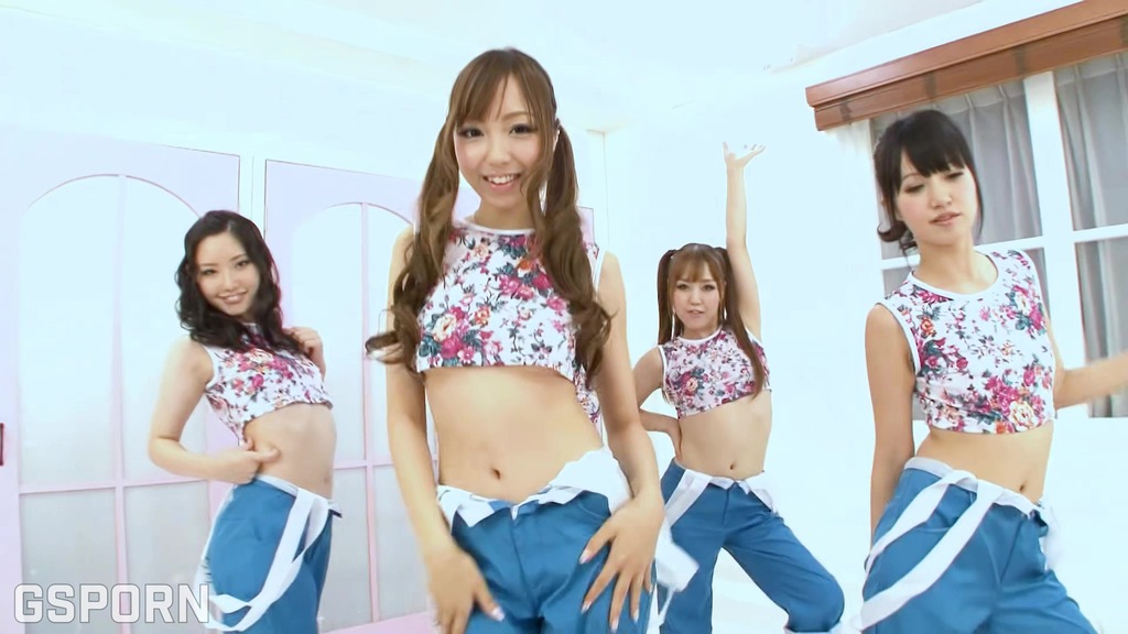 hot jav dancing girl show fucking 5 beautiful japaneses teens with pussy creampie