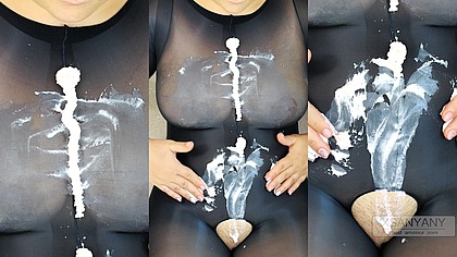 I play with whipped cream in a nylon bodysuit and shower later)